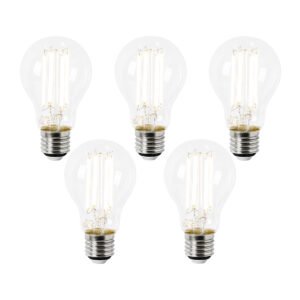 Sada 5 LED žiaroviek E27 A60 číre 2,2 W 470 lm 2700 K