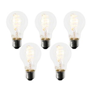 Sada 5 inteligentných LED žiaroviek E27 A60 4,9 W 380 lm 2700 K