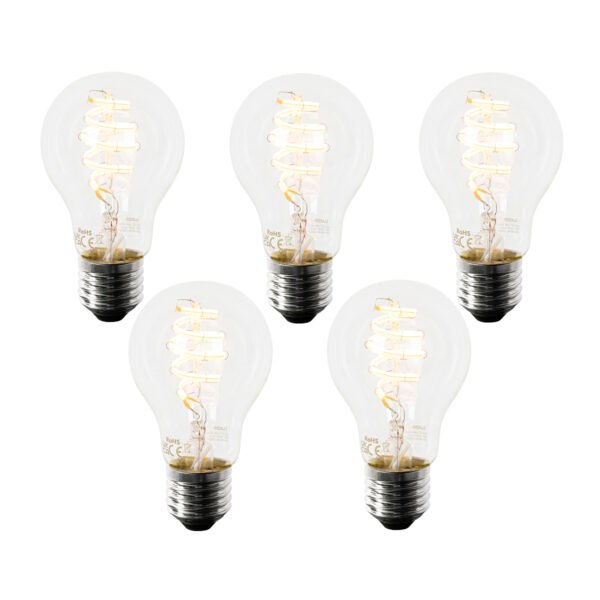 Sada 5 inteligentných LED žiaroviek E27 A60 4,9 W 380 lm 2700 K