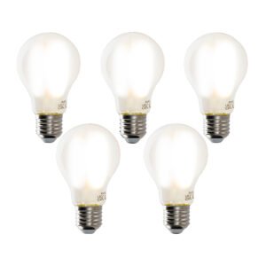 Sada 5 inteligentných LED žiaroviek E27 A60 matné 7W 806lm 1800-4000K