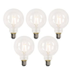 Sada 5 inteligentných LED žiaroviek E27 G95 4,5 W 470 lm 2700-6500 K