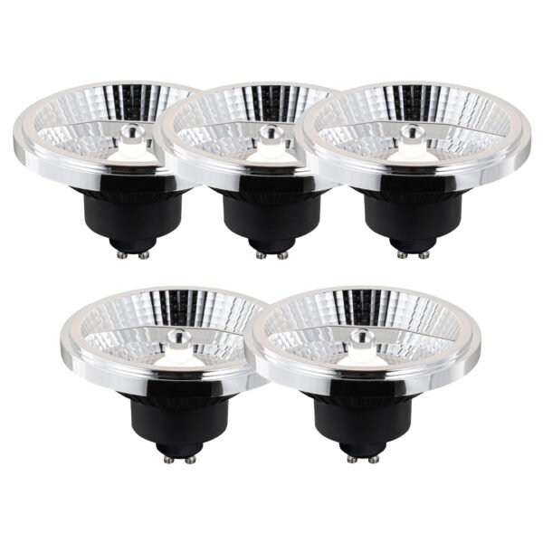 Sada 5 inteligentných stmievateľných LED žiaroviek GU10 AR111 10W 800 lm 2200 - 6500K