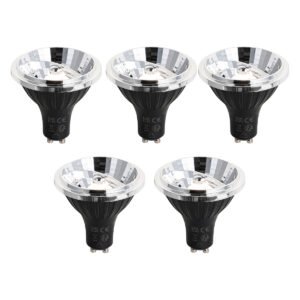 Sada 5 GU10 3-krokovo stmievateľných LED žiaroviek 70 mm 6,5 W 600 LM 3000 K
