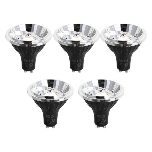 Sada 5 GU10 3-krokovo stmievateľných LED žiaroviek 70 mm 6,5 W 600 LM 3000 K