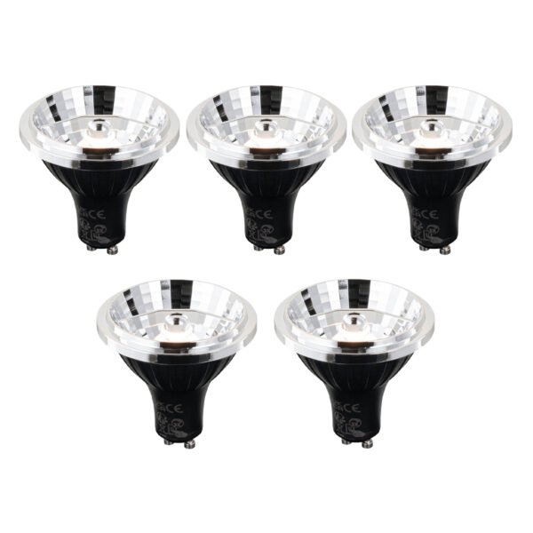 Sada 5 GU10 3-krokových stmievateľných Kelvin LED žiaroviek 70 mm 6 W 500 lm 2200 - 3600 K