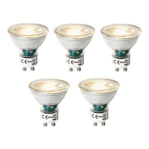 Sada 5 GU10 3-krokových stmievateľných LED žiaroviek 7W 600 lm 2700K
