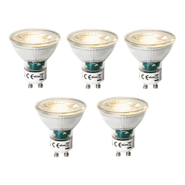 Sada 5 GU10 3-krokových stmievateľných LED žiaroviek 7W 600 lm 2700K