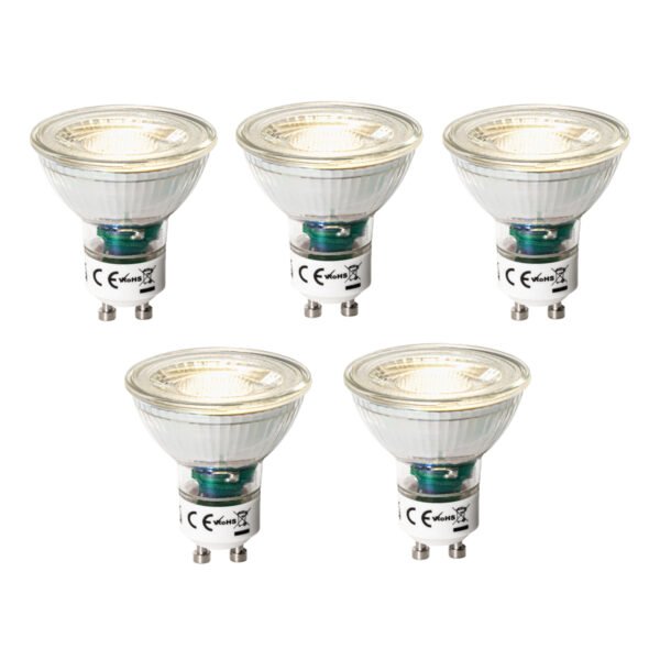 Sada 5 stmievateľných LED žiaroviek GU10 s 3-stupňovým stmievaním 7W 600 lm 3000K