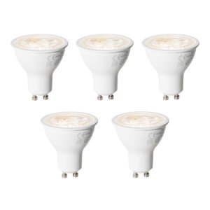 Sada 5 ks GU10 dimbare LED lamp 6W 500 lm 3000K