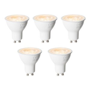 Sada 5 GU10 3-krokovo stmievateľných LED žiaroviek 6W 430 lm 2000 - 6000K