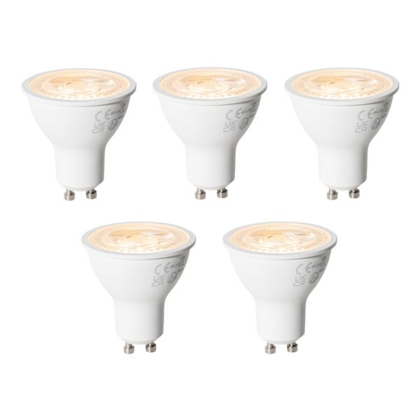 Sada 5 GU10 3-krokovo stmievateľných LED žiaroviek 6W 430 lm 2000 - 6000K