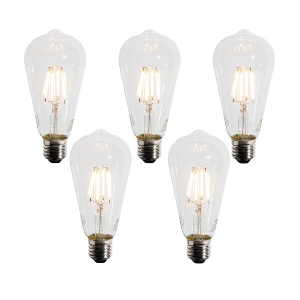 Sada 5 LED žiaroviek E27 A60 Lux Sensor 4W 400 lm 2200K