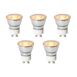 Sada 5 ks GU10 dimbare LED lamp 3,5 cm 4W 228 lm 2200K