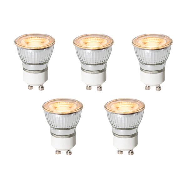 Sada 5 ks GU10 dimbare LED lamp 3,5 cm 4W 228 lm 2200K