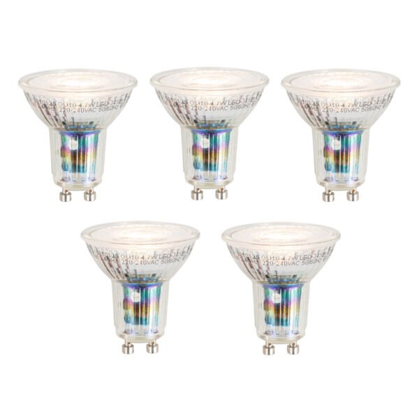 Sada 5 ks Inteligentné stmievateľné LED žiarovky GU10 50 mm Opal 7 W 630 lm 2700 K