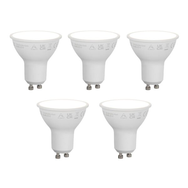 Sada 5 inteligentných stmievateľných LED žiaroviek GU10 50mm Opálová 7W 630 lm 4000K