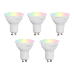Sada 5 inteligentných stmievateľných LED žiaroviek GU10 50mm Opálové 4,7W 400 lm 2700-6500K