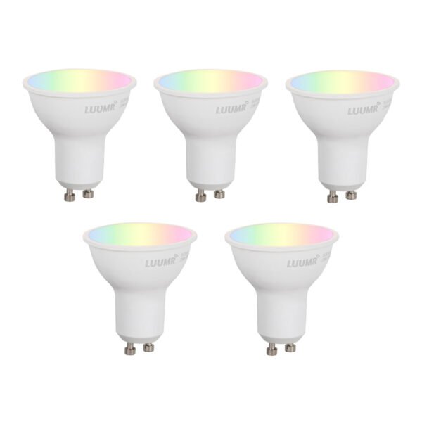 Sada 5 ks Inteligentné stmievateľné LED žiarovky GU10 50 mm Opal 4,7 W 400 lm 2700-6500 K