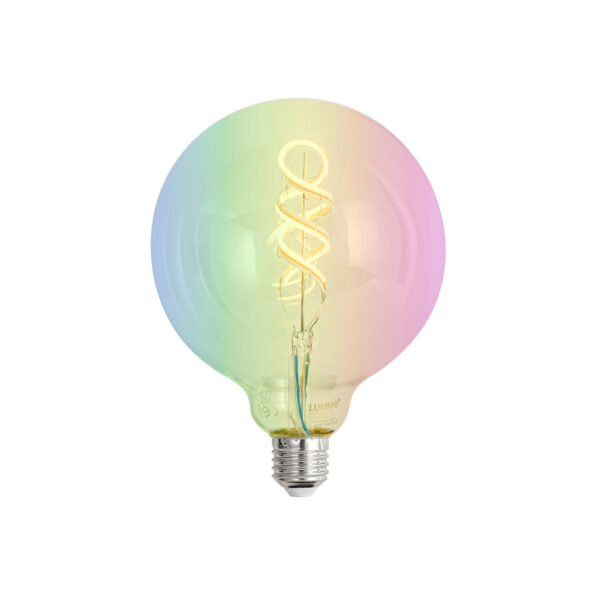 Sada 5 ks Inteligentné stmievateľné LED žiarovky E27 G125 RGBW 4W 250lm 2700K - Image 2