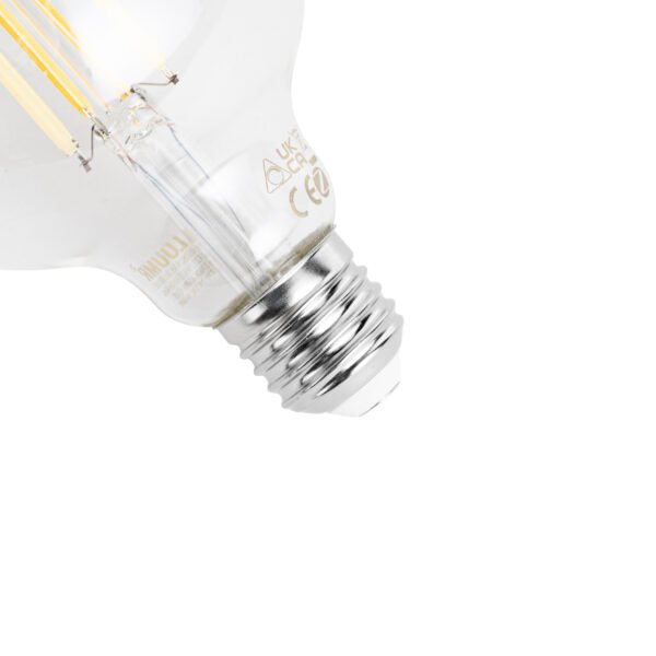 Inteligentná stmievateľná LED žiarovka E27 G95 číra 7W 806lm 2700-6500K - Image 2