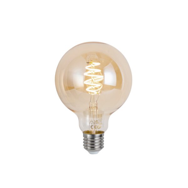 Inteligentná stmievateľná LED žiarovka E27 G95 Jantárová 4,9 W 320 lm 2500 K