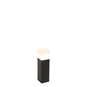 Stojaca vonkajšia lampa čierna s opálovou bielou 30 cm - Denmark