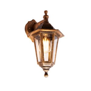 Antická vonkajšia nástenná lampa zlatá IP44 - New Haven