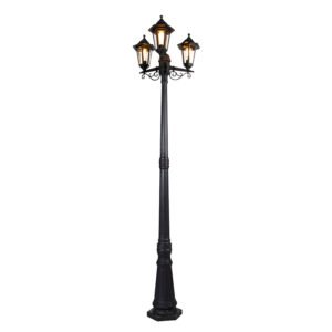 Klasická vonkajšia lampa čierny 3-svetlo IP44 - New Haven