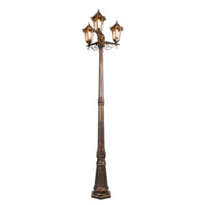 Antická vonkajšia lampa zlatá 3-svetlá IP44 - New Haven