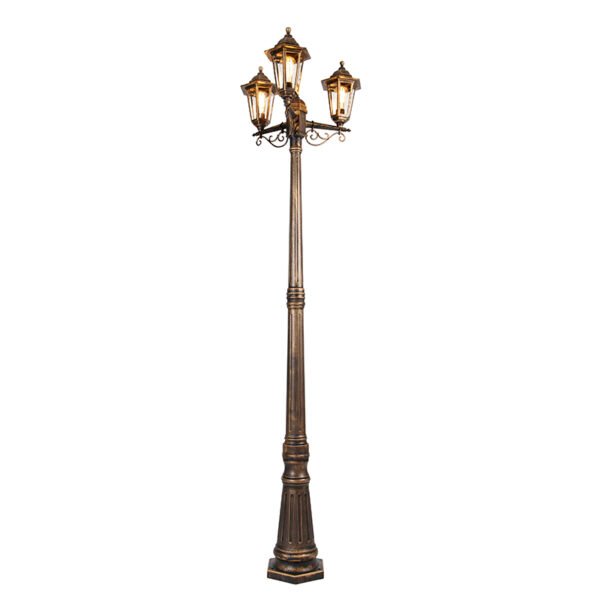 Antická vonkajšia lampa zlatá 3-svetlá IP44 - New Haven