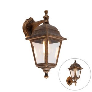 Vonkajšia nástenná lampa starožitné zlato IP44 - Capital