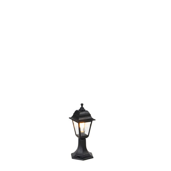 Klasický vonkajší stĺpikový svietidlo čierny 44 cm IP44 - Capital