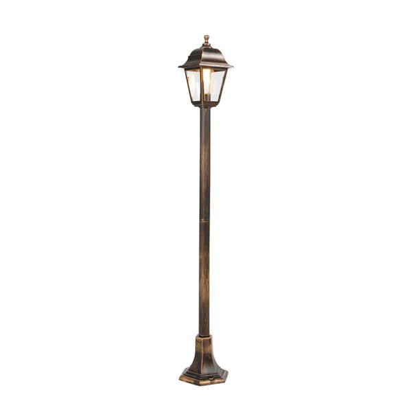 Klasická lampa s lampášom starožitné zlato 122 cm IP44 - Capital