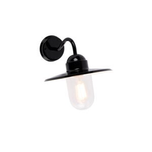 Moderná vonkajšia nástenná lampa čierna IP44 - Kansas