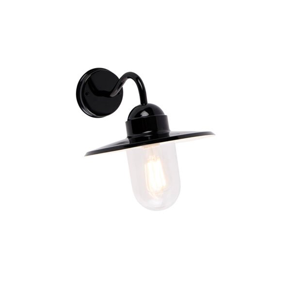 Moderná vonkajšia nástenná lampa čierna IP44 - Kansas