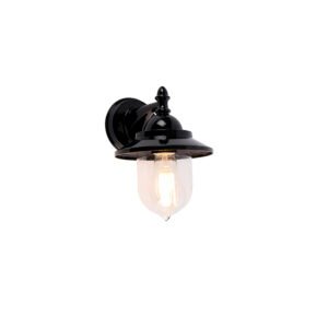 Klasická vonkajšia nástenná lampa čierna IP44 - Oxford