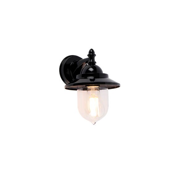 Klasická vonkajšia nástenná lampa čierna IP44 - Oxford
