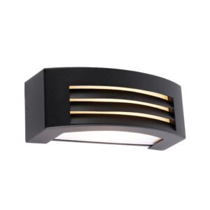 Moderná vonkajšia nástenná lampa čierna IP44 - Hurricane 1