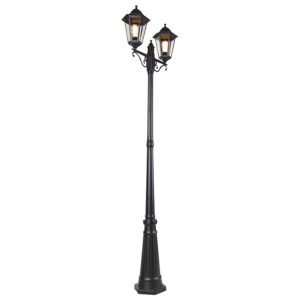 Čierna vonkajšia lampa 220 cm 2-svetlo IP44 - Havana