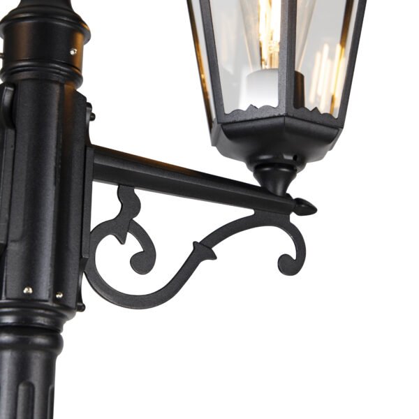 Čierna vonkajšia lampa 220 cm 2-svetlo IP44 - Havana - Image 2