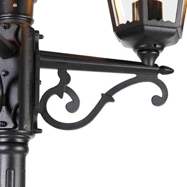 Vonkajšia lampa čierna 220 cm 3-svetlo IP44 - Havana - Image 2
