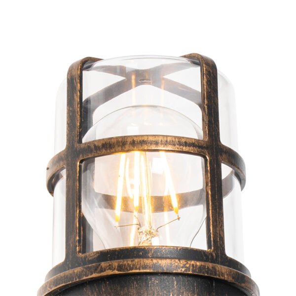 Starožitná vonkajšia nástenná lampa zlatá IP54 so snímačom pohybu - Kiki - Image 2