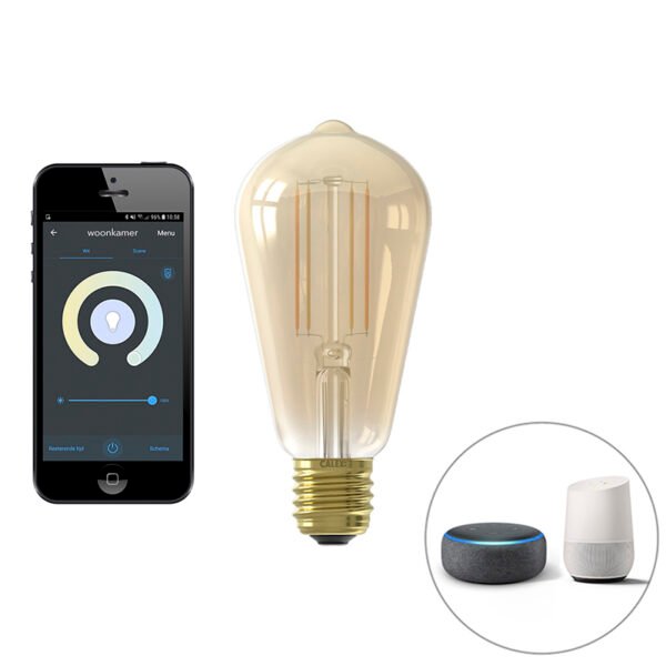 Elegantná vonkajšia lampa čierna 40 cm vrátane WiFi ST64 - Schiedam - Image 2