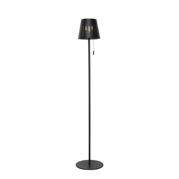 Vonkajšia stojaca lampa čierna vrátane LED 3-stupňovo stmievateľná na solárny pohon - Ferre