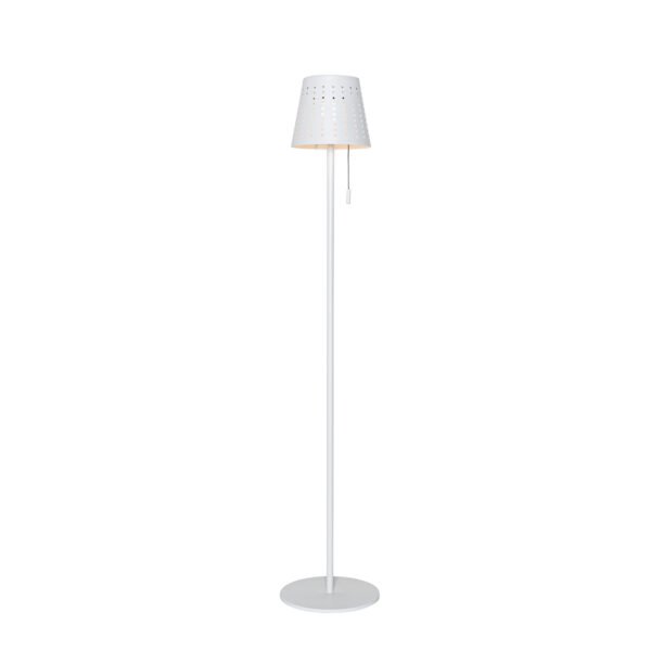 Vonkajšia stojaca lampa biela vrátane LED 3-stupňový stmievač na solár - Ferre