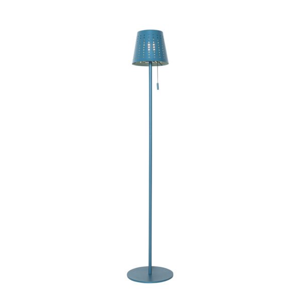 Vonkajšia stojaca lampa modrá vrátane LED 3-stupňovo stmievateľná na solárny pohon - Ferre