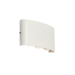 Vonkajšia nástenná lampa biela vrátane LED 6-svetlo IP54 - Silly