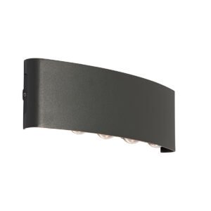 Vonkajšia nástenná lampa tmavosivá vrátane LED 10-svetlo IP54 - Silly