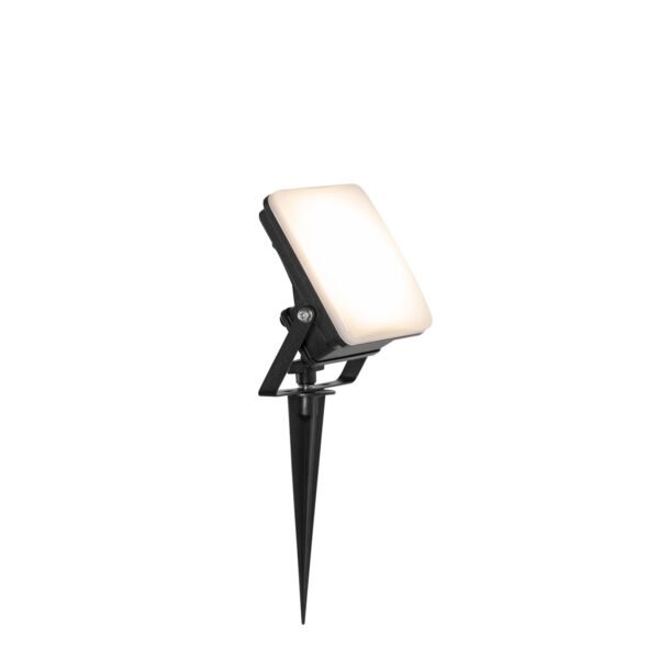 Inteligentný radiátor čierny 12,8 cm vrátane LED IP65 s uzemňovacím kolíkom - Ruud - Image 2