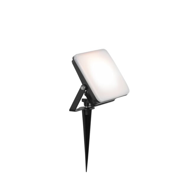 Inteligentný radiátor čierny 14,5 cm vrátane LED IP65 s uzemňovacím kolíkom - Ruud - Image 2